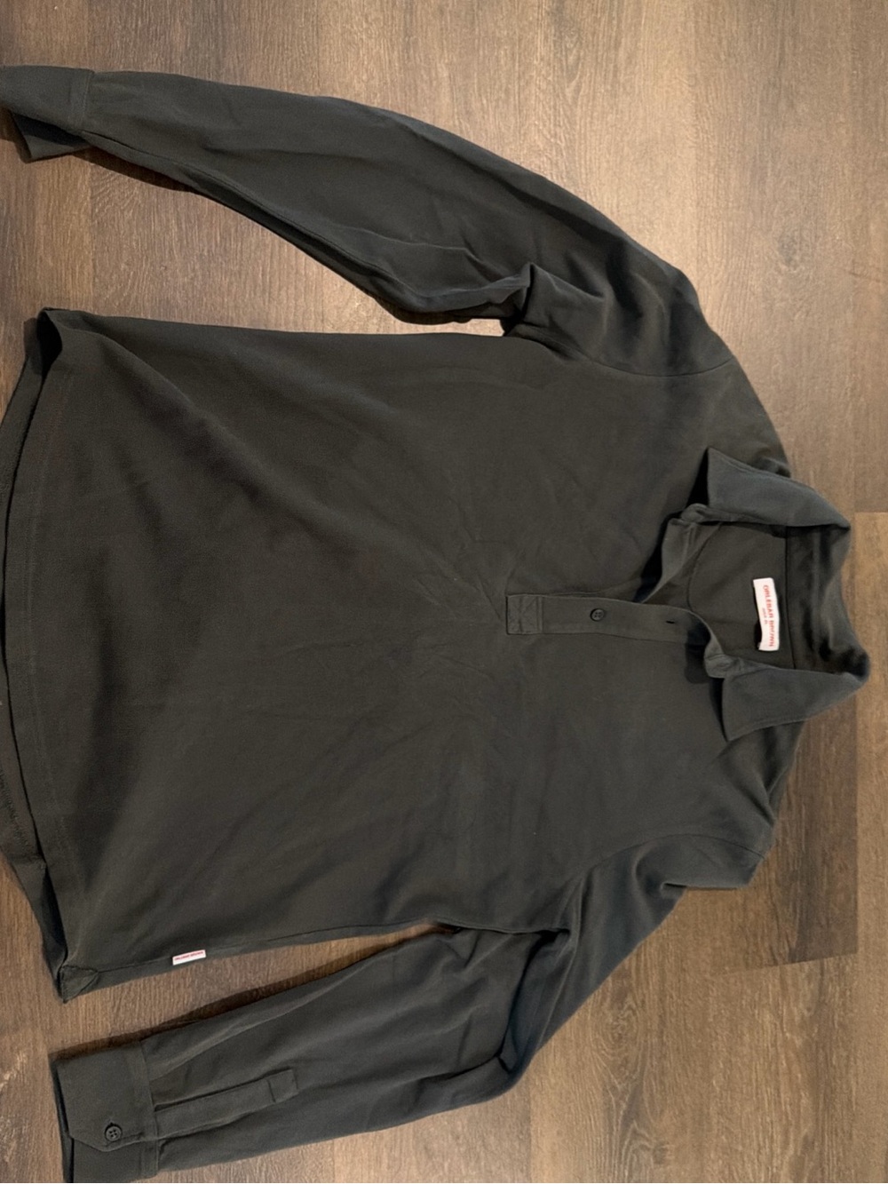 Orlebar Brown Black Long-Sleeve Polo